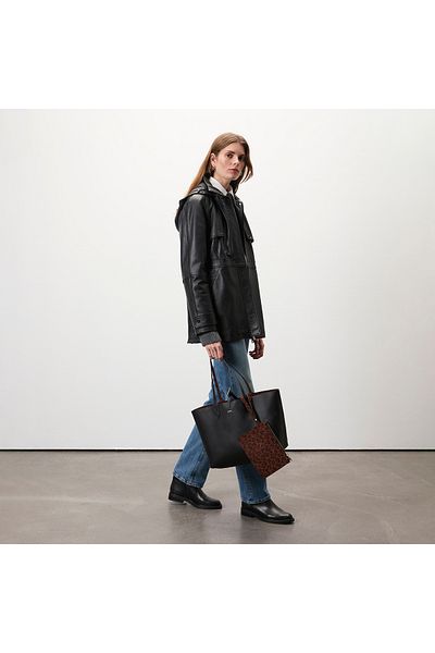 Desa Siola Black Women's Leather Coat
