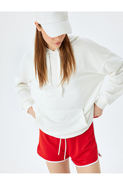 Koton Hanorac de bază din bumbac cu buzunar cangur