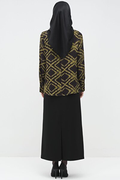 Tuğba Deri Garnili Fleto Cepli Etek - Siyah