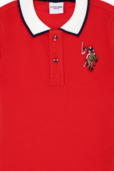 U.S. Polo Assn. Tricou de bază cu gât polo pentru băiat 1792268