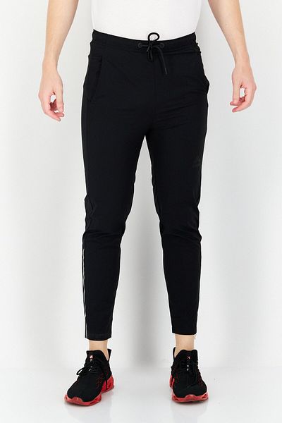 RBX Men Regular Fit Solid Sweatpants, Black