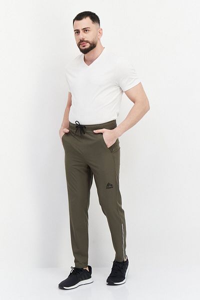 RBX Men Sportswear Fit Brand Logo Training Sweartpants, Olive