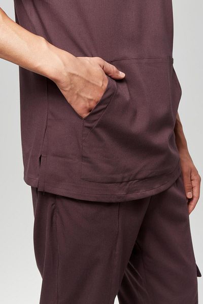 Çatı Medikal Extreme Cool Man - Tricou chirurgical premium bidirecțional din Lycra Doctor Nurse Scrubs (BĂRBAȚI), Mür