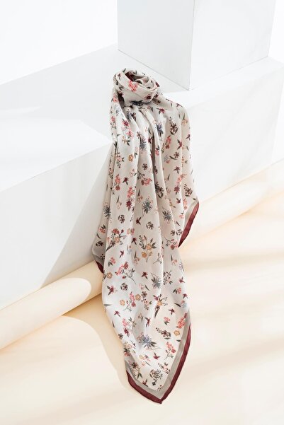 JAWEL Kadın Digital Baskılı Çiçek Desen Soft Eşarp
