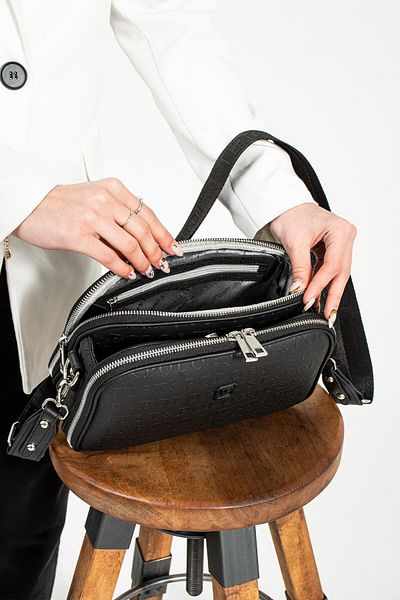 GALB LEATHER Geantă de umăr pentru femei Lakoste din piele de mărime medie, zilnică, cu 5 compartimente, geantă de mesager Lk-4023