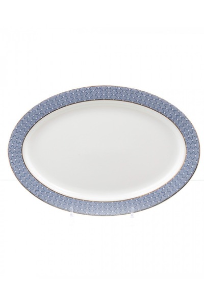 HIC 22 Piece Porcelain Dinner Set Bleu With Gold