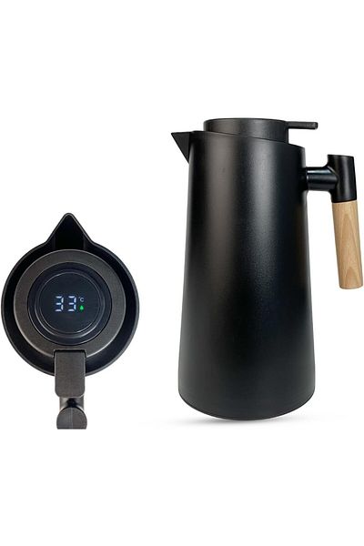 MIBRU Thermos heat isolation jug 1000ml with thermometer black