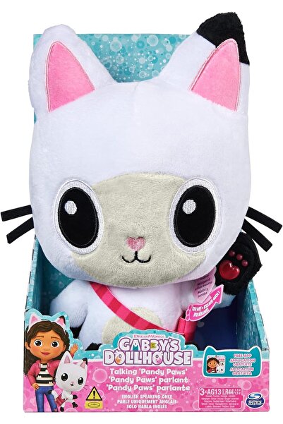 Spinmaster Gabbys Doll House Gabby Konuşan Pandy Paws Peluş Oyuncak 33 Cm