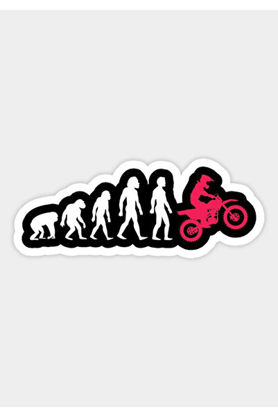 MegaSticker Evrim teorisi motorcu Sticker Araba, Motorsiklet, Kask, Laptop, C...