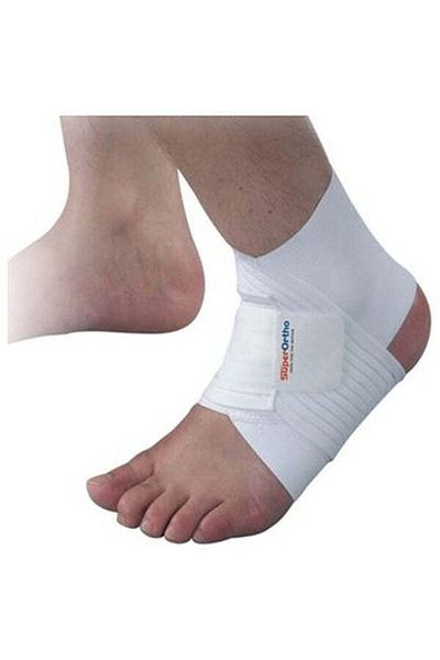 SUPERORTHO A9-001 (S/M) رباط كاحل مرن (أبيض)