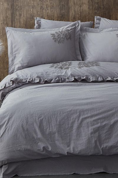ZEBRA CASA Troya Double Natural Duvet Cover Set