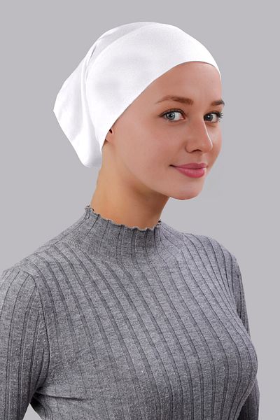 Sonbaharmoda Πρακτικό καπό Hijab χωρίς ραφές - Βαμβακερό χτενισμένο βαμβακερό λύκρα, απλό καπό που κουμπώνει