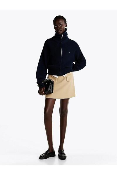 Tommy Hilfiger Γυναικεία Μίνι Φούστα WW0WW44994 Μπεζ