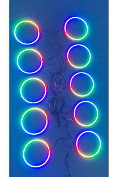 sekizgen led 5 Takım 10 Kapak 20'lik Midrange Kapak Piksel Ledli Sese Duyarlı Bluetooth Telefon Kontrol 160 mod