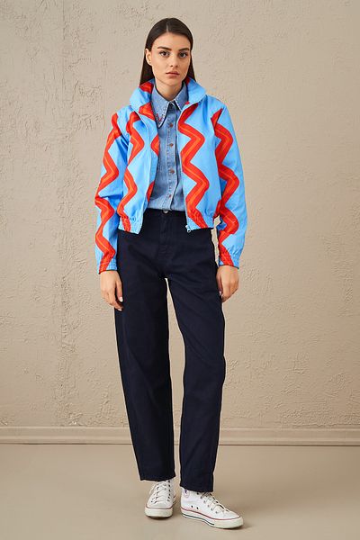 Kuaybe Gider 7129 Model Vertical Blue Jacket