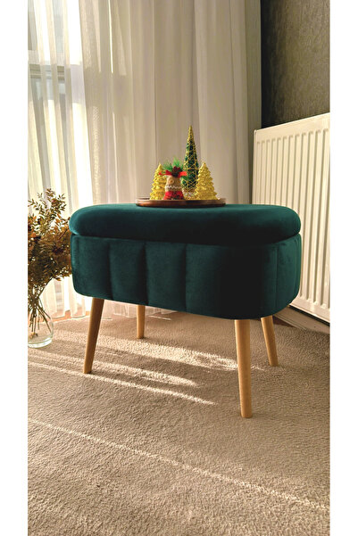 KOKİ DESİGN MİNİ OSLO Babyface Zümrüt Yeşili Sandıklı Bench Puf