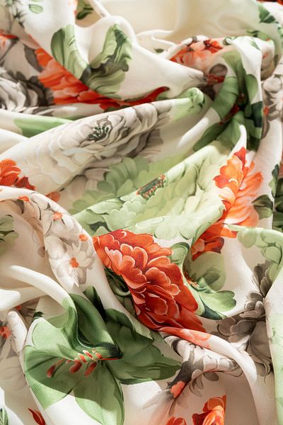JAWEL Women's Hijab Digital Printed Rose Pattern Scarf