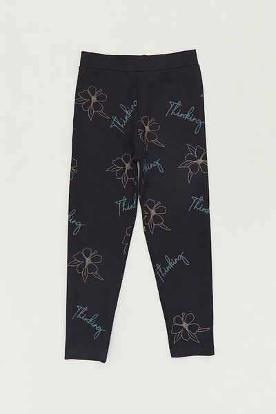 Fulla Moda Floral Printed Girls' Leggings with Elastic Waist