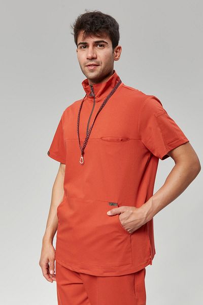 Çatı Medikal Premium Extreme Cool Man - Scrubs Lycra διπλής κατεύθυνσης (Doctor Nurse) Μονόχρωμη χειρουργική φανέλα (ΑΝΔΡΙΚΟ), Άνδρας