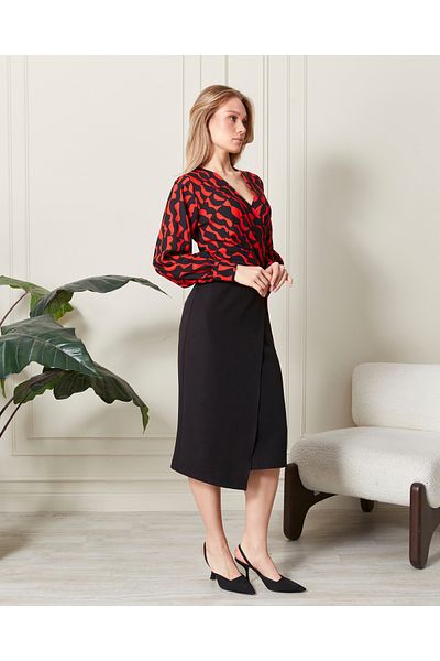 AVVER Rochie de damă cu model la două piepte cu decolteu