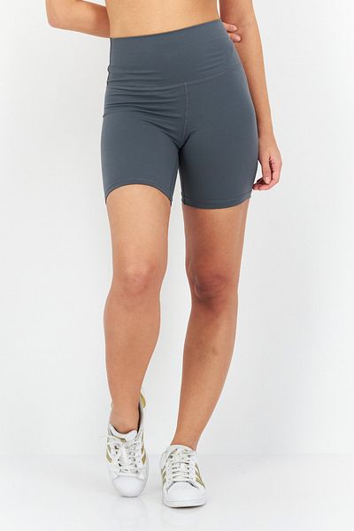 Gentle Fawn Women Sportswear Fit Solid Pull On Outdoor Bike Shorts, Grey