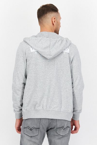 Nordland Men Brand Logo Long Sleeves Hoodies, Grey