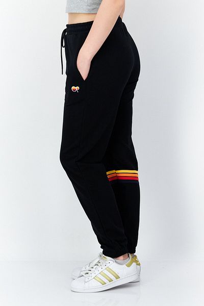 Ocean Pacific Women Regular Fit Embroidered Logo Sweatpants, Black
