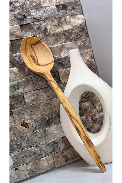 ARİN MODA ARİN HOMTEKS DEN  Zeytin Ağaçından El yapımı 1 Parça  Tahta Kaşık DOLDURMA  KAŞIĞI (g: 6cm u: 25cm )