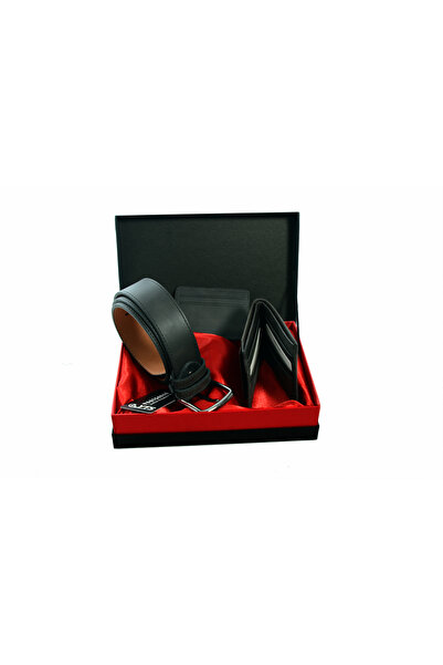 Yurtsever ERKEK %100 HAKİKİ CRAZY DERİ CÜZDAN KEMER SET KUTULU