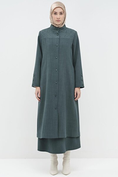 Tuğba Garnili Çıtçıt Kapamalı Kap - Yeşil