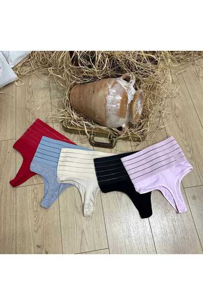 BELLİZZİ Women's Cotton Belted Thong Corset