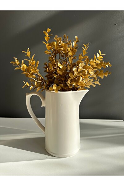 Luvienn Yapay 5 Dallı Gold Şimşir Demeti 37 Cm - Gold Vazo Yapay Bitkisi