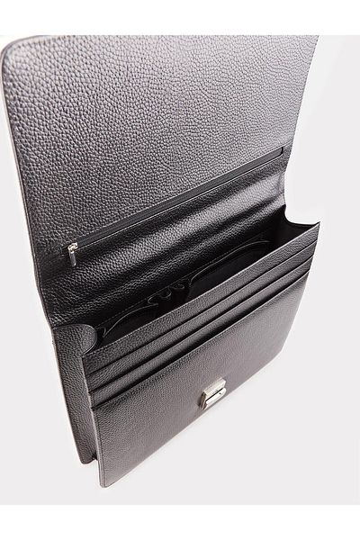 Cabani Men's Genuine Leather Black Briefcase