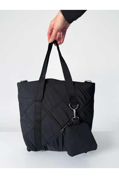 BACHUS DİKİŞ DETAYLI CÜZDANLI PUF KADIN ÇANTASI