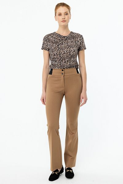 Ekol Elastic Waist Spaghetti Trousers