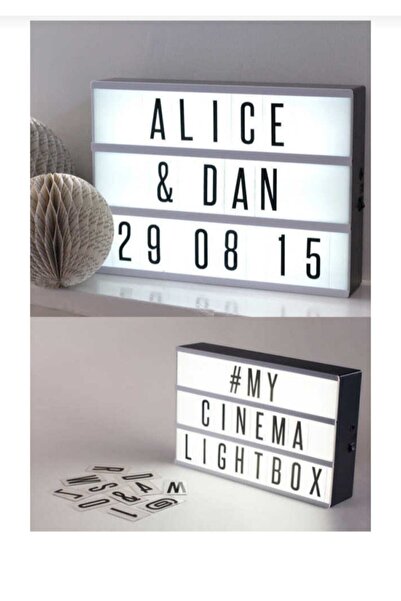 NEWSTORE HOME Led Message Light Box 96 Harfli Dekoratif Led Işıklı Mesaj Pano...