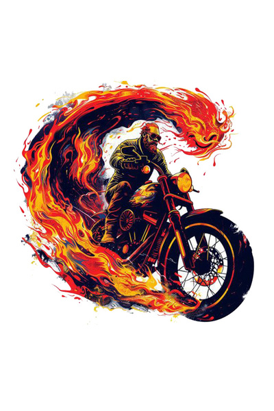 MegaSticker ركوب أو حريق - ملصق زجاجي للسيارة والدراجة النارية والخوذة والكمب...