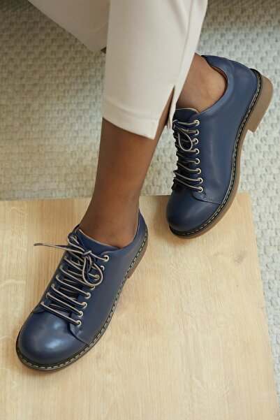 Stilbagshoes NOMA ГУМОВІ ШНУРКИ ДЕТАЛЬНІ ЖІНОЧІ ЧЕРЕВИКИ СИНІ