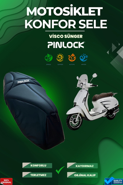 pinlock Rks Bitter Șa confortabilă compatibilă cu motociclete, cu burete visc...