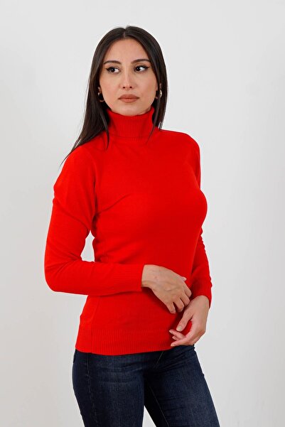 trender Пълен пуловер Fisherwoman 504 Червен