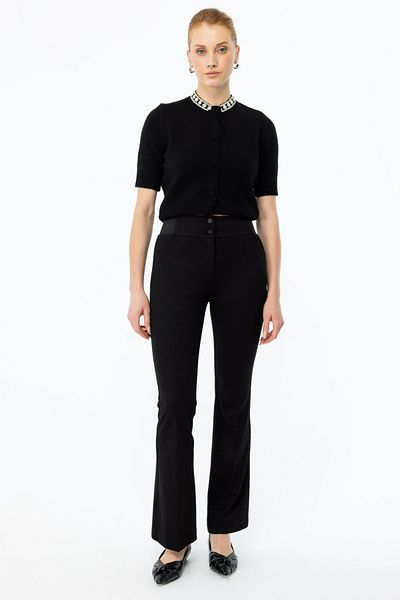 Ekol Elastic Waist Spaghetti Trousers