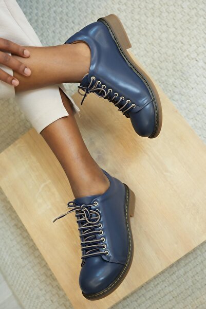 Stilbagshoes NOMA ГУМОВІ ШНУРКИ ДЕТАЛЬНІ ЖІНОЧІ ЧЕРЕВИКИ СИНІ