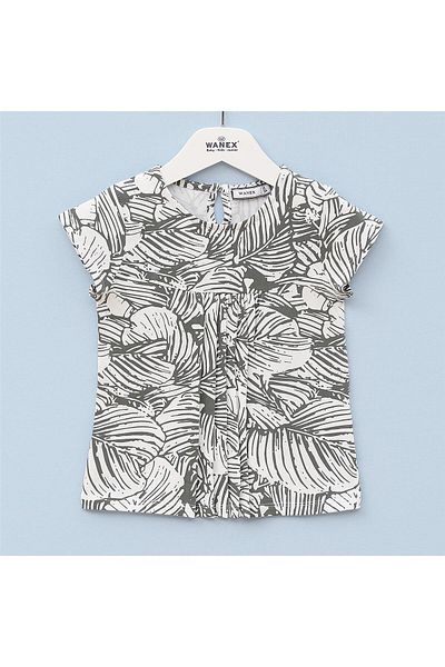 WANEX Girls' Outlet Short Sleeve T-Shirt - 31772 - Khaki - Vanilla