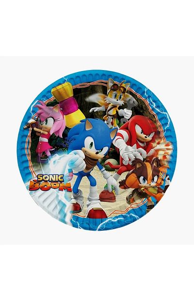 Cadde Süs Sonic Set of 8 Paper Plates and Cups