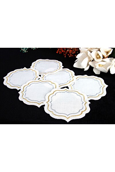 Saatistan 6'lı Zarif İpek Görünümlü Kokteyl Peçetesi, Kahve Yanı ve Sunum İçin Şık Tasarım