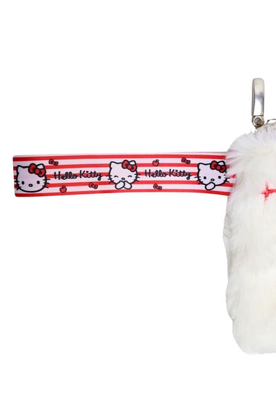 WİGGLE Hello Kitty Wiggle Soft Plush Hairy - Kids Pencil Case with Zipper and Hand Strap