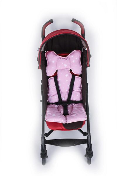 Sevi Bebe Pink Star Stroller and Car Seat Cushion - ART-8376