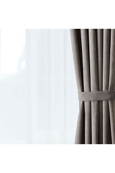 Evidea Soft Devon Background Curtain - Gray - 140X270 cm