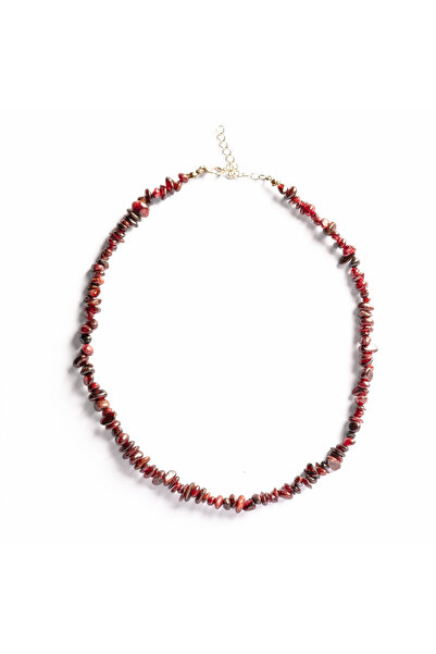 Paleo Lal Doğal Taş Kolye