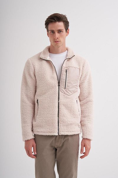 Cazador Jazz 5096 Sheepskin Ecru Men's Sweat Cardigan